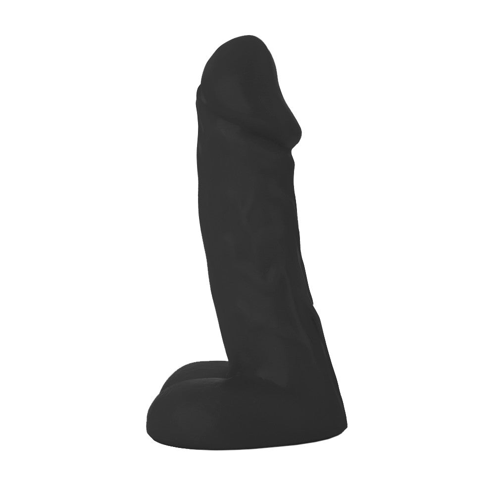 DILATADO - GIANT THICK FLEXIBLE REALISTIC PENIS WITH SCROTUM - BLACK - 28 X 8.2 CM