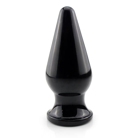 KOSMOS - LARGE FLEXIBLE ANAL PLUG - GLOSSY BLACK - 18.5 X 7.5 CM