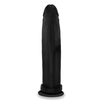 FABULOSO - GIANT THICK FLEXIBLE REALISTIC PENIS WITH SUCTION CUP - BLACK - 30 X 6.8 CM