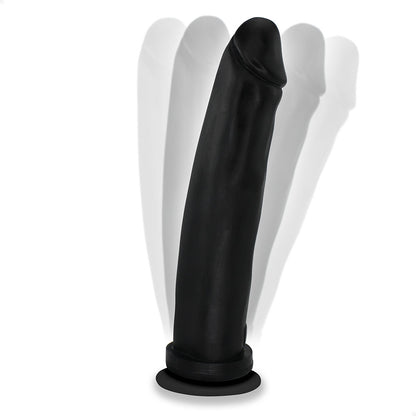 FABULOSO - GIANT THICK FLEXIBLE REALISTIC PENIS WITH SUCTION CUP - BLACK - 30 X 6.8 CM