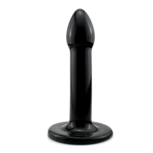 SPACE X - LARGE FLEXIBLE ANAL PLUG - GLOSSY BLACK - 22 X 4.8 CM