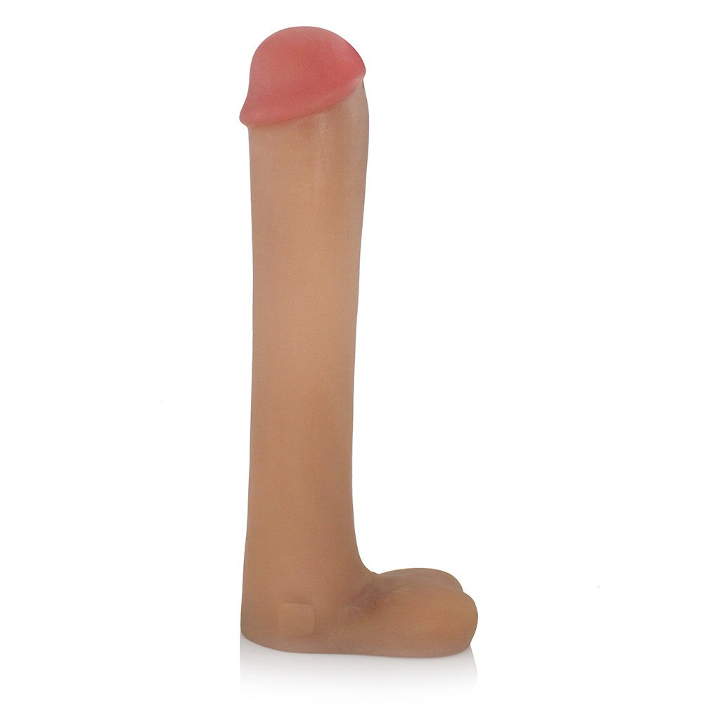 CACETE - GIANT THICK FLEXIBLE REALISTIC PENIS WITH SCROTUM - BEIGE - 34 X 6.8 CM