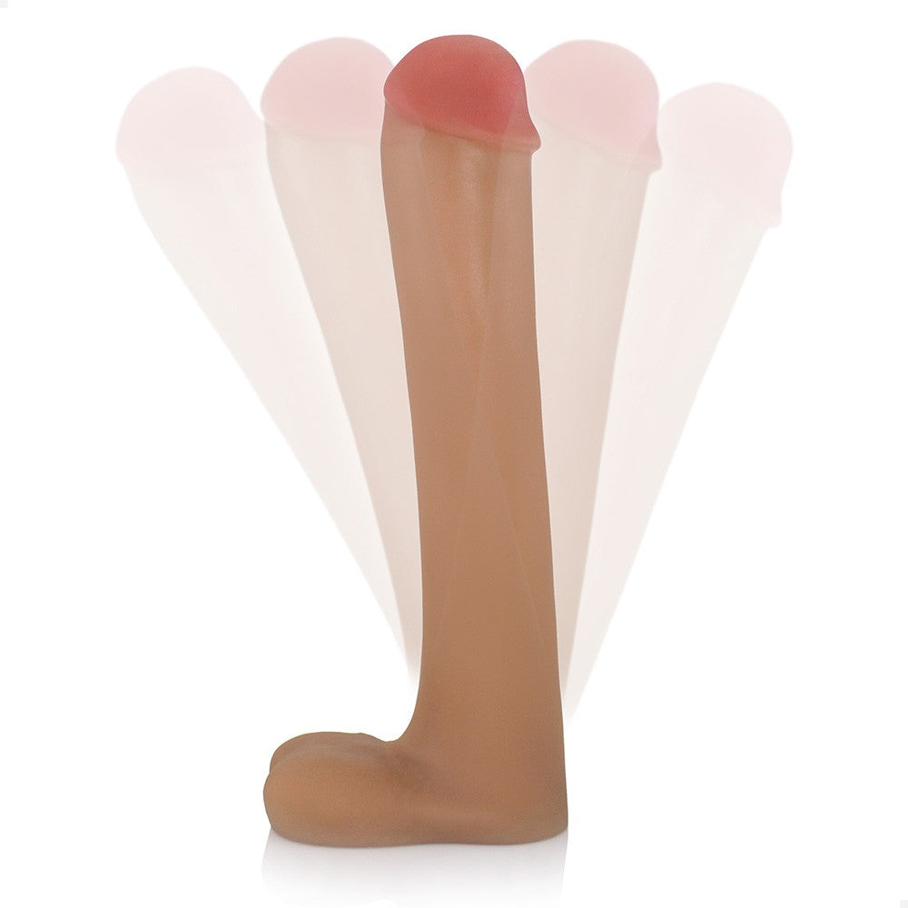 CACETE - GIANT THICK FLEXIBLE REALISTIC PENIS WITH SCROTUM - BEIGE - 34 X 6.8 CM