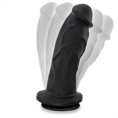 IMENSO - GIANT THICK FLEXIBLE REALISTIC PENIS WITH SUCTION CUP - BLACK - 39 X 11.6 CM