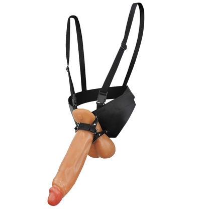 CRESCIDO - ADJUSTABLE STRAP-ON WITH REALISTIC PENIS - BEIGE - 32 X 8.5 CM