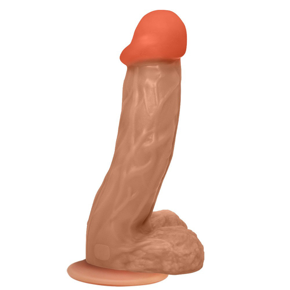 VALENTE - GIANT THICK FLEXIBLE REALISTIC PENIS WITH SCROTUM AND SUCTION CUP - BEIGE - 31 X 7.8 CM