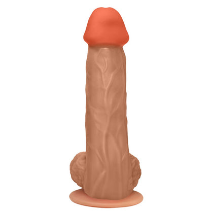 VALENTE - GIANT THICK FLEXIBLE REALISTIC PENIS WITH SCROTUM AND SUCTION CUP - BEIGE - 31 X 7.8 CM