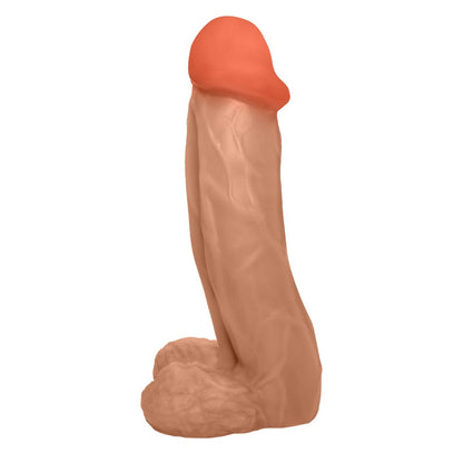 VALENTE - GIANT THICK FLEXIBLE REALISTIC PENIS WITH SCROTUM - BEIGE - 31 X 7.8 CM