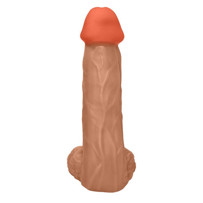 VALENTE - GIANT THICK FLEXIBLE REALISTIC PENIS WITH SCROTUM - BEIGE - 31 X 7.8 CM