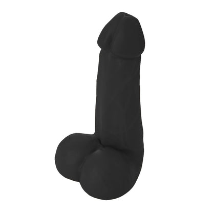 PODEROSO - GIANT THICK FLEXIBLE REALISTIC PENIS WITH SCROTUM - BLACK - 32 X 10 CM