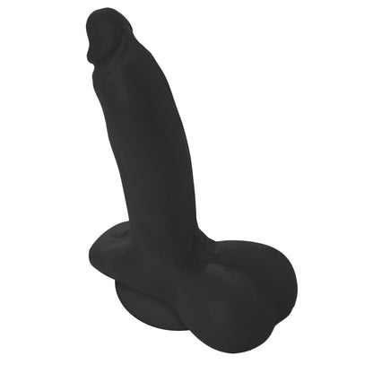 CRESCIDO - FLEXIBLE REALISTIC PENIS WITH SCROTUM AND SUCTION CUP - BLACK - 32 X 8.5 CM