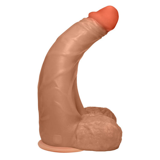 PROFUNDO - GIANT THICK FLEXIBLE REALISTIC PENIS WITH SCROTUM AND SUCTION CUP - BEIGE - 36 X 10 CM